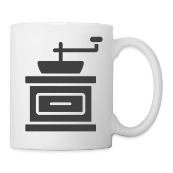 Vintage Coffee Grinder Logo Icon - Mug - white - Right