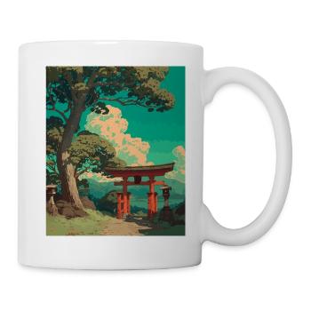 Serene Japanese Torii Gate Landscape - Mug - white - Right