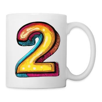 Bande dessinée à 2 chiffres - Mug blanc - blanc - Droite