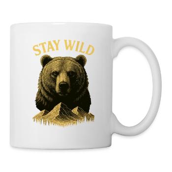 Stay Wild - Demeure sauvage - Ours - Tasse - Weiß - Rechts