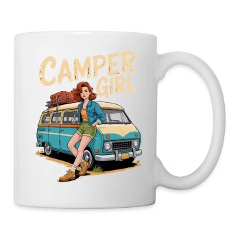 Camper Girl Voyage Vintage - Mug blanc - blanc - Droite