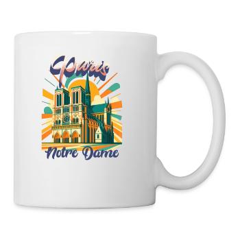 Urban Retro Dreams – NOTRE DAME - Paris - Mug - white - Right