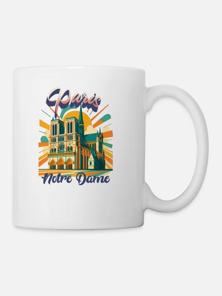 Urban Retro Dreams – NOTRE DAME - Paris - Tasse - Weiß