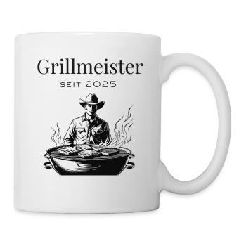 Am Grill bei Sonnenuntergang - Tasse - Weiß - Rechts