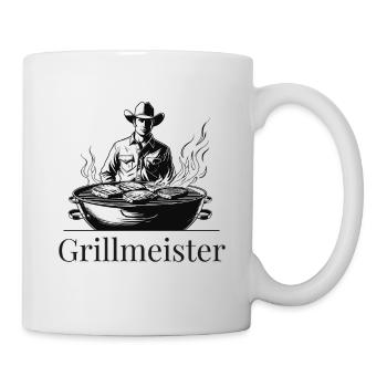 Western Grillmeister Illustration - Tasse - Weiß - Rechts