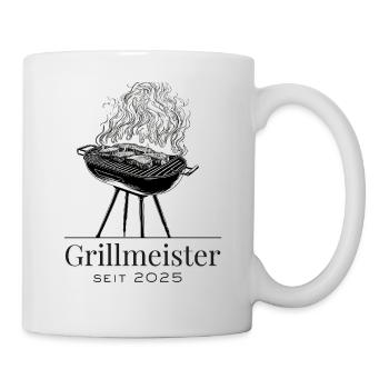 Grill Master Silhouette with Smoke and Steak - Mug - white - Right