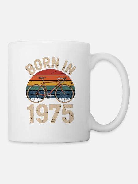 Retro Cycling Born in 1975 Design - Mug - white