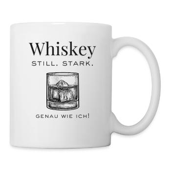 Whiskey-Liebhaber mit Stil & Stärke - Tasse - Weiß - Rechts
