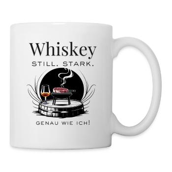 Whiskey-Liebhaber mit Stil & Stärke - Tasse - Weiß - Rechts