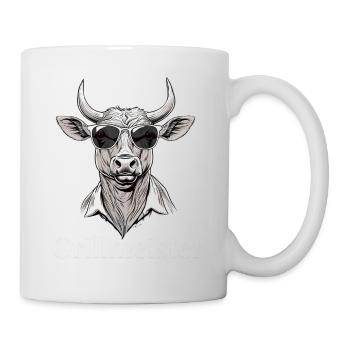 Grill master with humor and sunglasses - Mug - white - Right