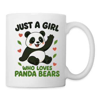 Cute Pandas, Just a girl who loves panda bears  - Mug - white - Right