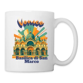 Basilica di San Marco - Venice Retro Italy Shirt - Mug - white - Right