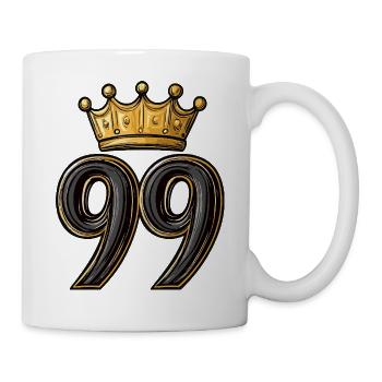 99 Zahl Krone - Tasse - Weiß - Rechts