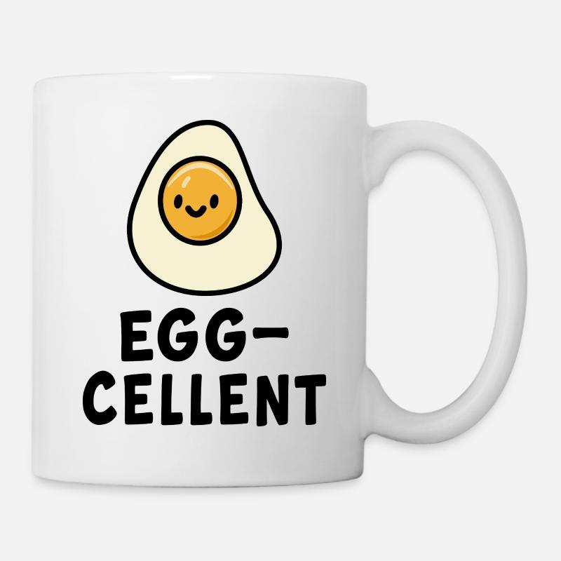 Niedliche Sonnenseite Ei Illustration - Tasse - Weiß