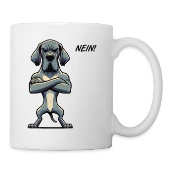 Nein Deutsche Dogge Doggen Doggenbesitzer - Tasse - Weiß - Rechts