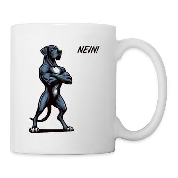 Nein Deutsche Dogge Doggen Doggenbesitzer - Tasse - Weiß - Rechts