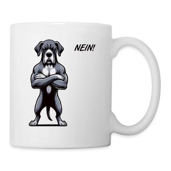 Nein Deutsche Dogge Doggen Doggenbesitzer - Tasse - Weiß - Rechts