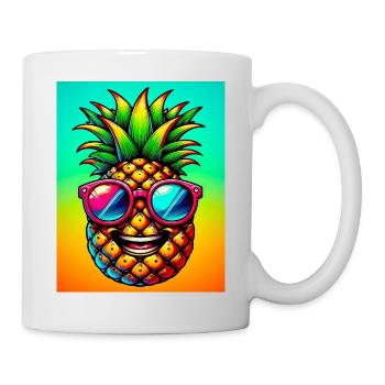 Ananas - Mug blanc - blanc - Droite