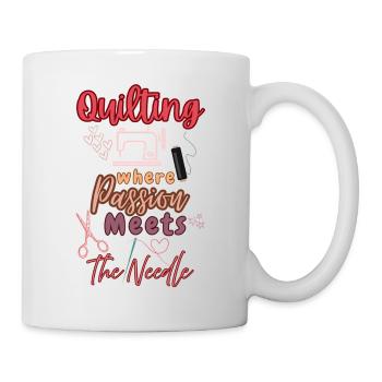 Passionate Quilting Heart Design - Mug - white - Right