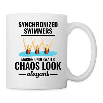 Conception du trio de nage synchronisée - Mug blanc - blanc - Droite