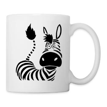 Zebra Fantasie und Spaß - Tasse - Weiß - Rechts