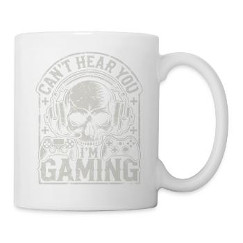 Gaming Totenschädel mit Headset und Controllern - Tasse - Weiß - Rechts