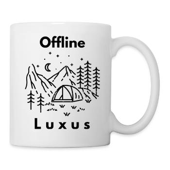 Offline camping is luxury - Mug - white - Right
