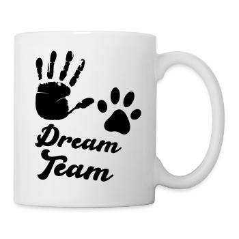 pfote hand dream team - Tasse - Weiß - Rechts