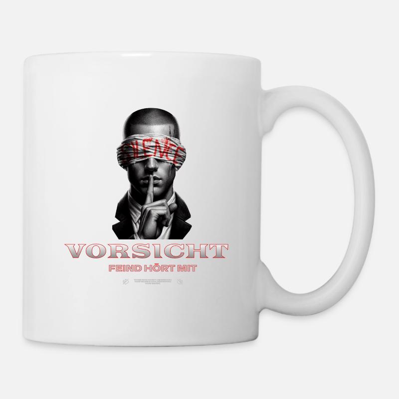 Witziges Schweigegelübde - Tasse - Weiß