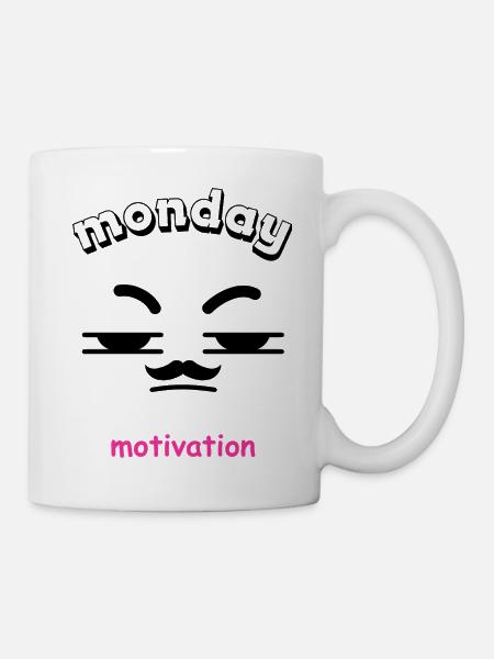 Motivational quote with heart illustration - Mug - white