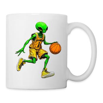 Basketballer Alien - Tasse - Weiß - Rechts