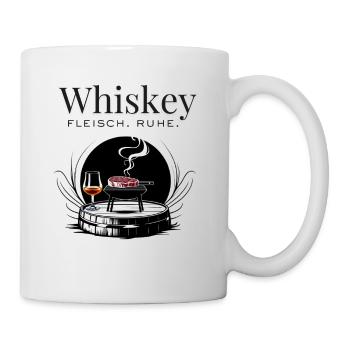 Whiskey & Meat – Enjoy Quietly - Mug - white - Right
