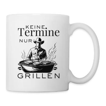 Grillades au lieu d’un calendrier – grillades en liberté uniquement - Mug blanc - blanc - Droite