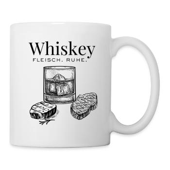 Whiskey & Meat – Enjoy Quietly - Mug - white - Right