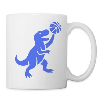 Minimalistische Silhouette Basketballspieler Wurf - Tasse - Weiß - Rechts