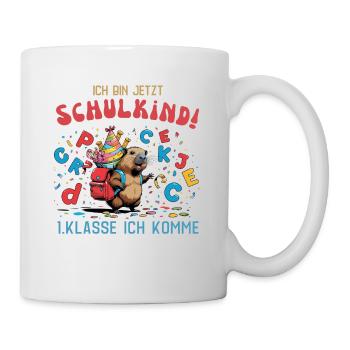 Écolier de Capybara – 1ère année, j’arrive ! - Mug blanc - blanc - Droite