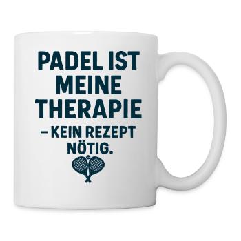 Padel amusant | Le padel est ma thérapie - Mug blanc - blanc - Droite