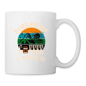 Fueled by Coffee Mountain Air Hiking Shirt - Mug - white - Right