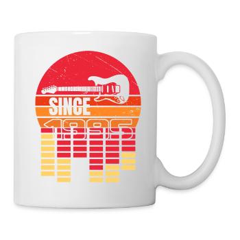 Seit 1995 Retro Gitarre - Tasse - Weiß - Rechts