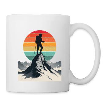 Abenteurer am Berggipfel - Tasse - Weiß - Rechts