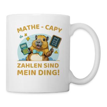 Math Capybara – Numbers are my thing! - Mug - white - Right