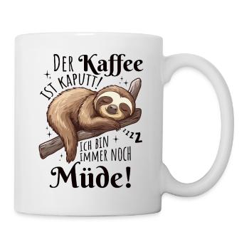 The coffee is broken sloth - Mug - white - Right