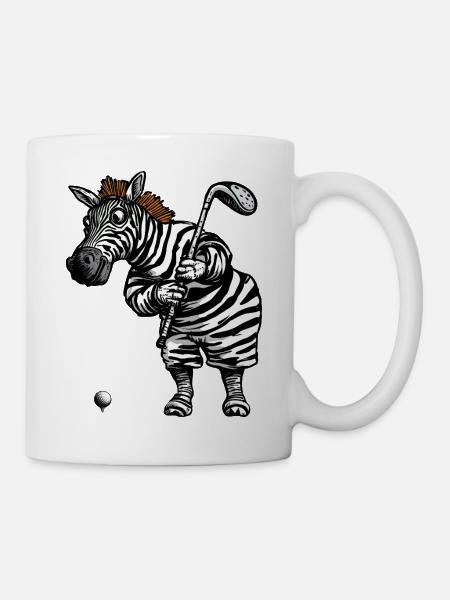 Zebra Golf - Tasse - Weiß
