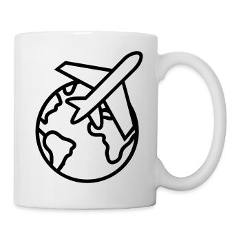 Icône Voyage Monde - Mug blanc - blanc - Droite