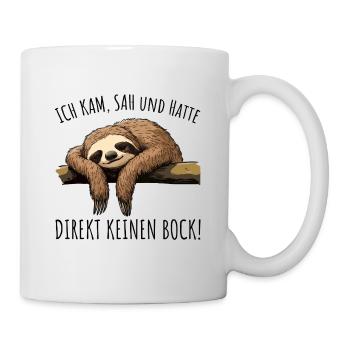 Paresseux, je suis venu, j’ai vu et je n’en ai pas eu envie tout de suite - Mug blanc - blanc - Droite
