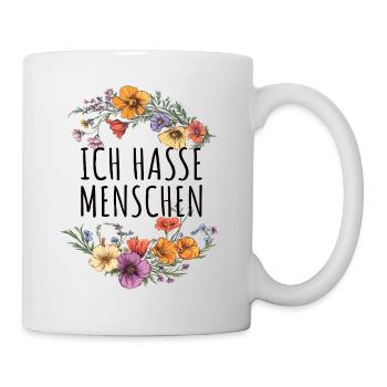 Je déteste les gens fleurs - Mug blanc - blanc - Droite