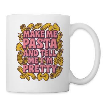 Verspielte Pasta Einladung Illustration - Tasse - Weiß - Rechts