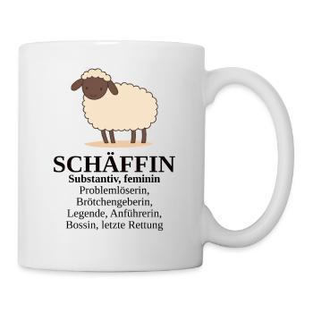Schäffin Vorgesetzte Chef Schaf - Tasse - Weiß - Rechts