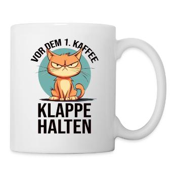 Don't talk to cat before your first coffee - Mug - white - Right