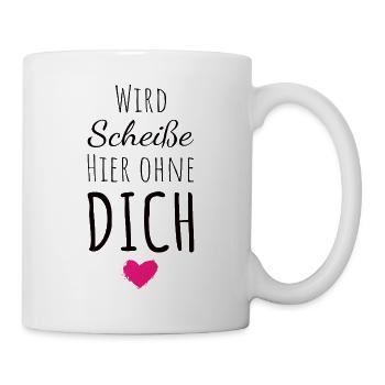 Je vais chier ici sans toi au revoir collègue - Mug blanc - blanc - Droite